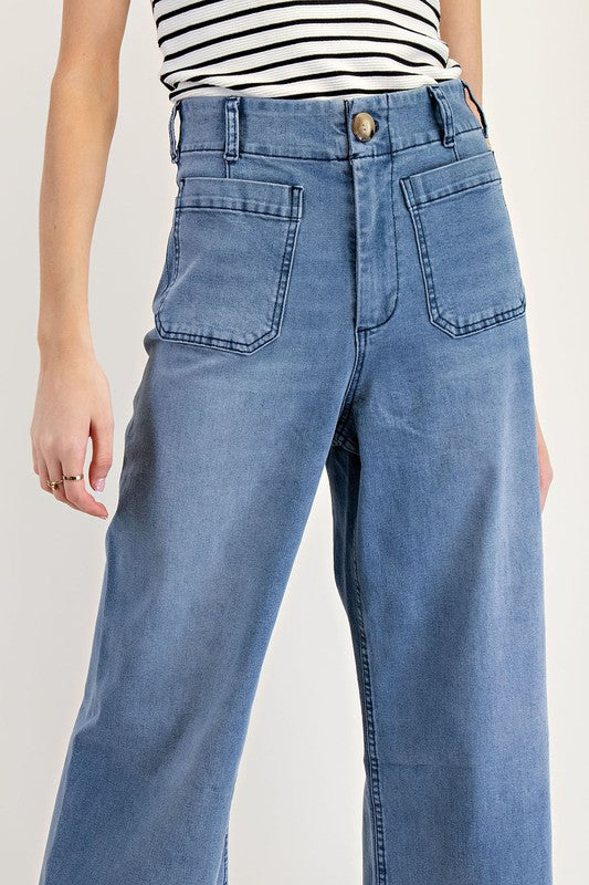 Straight Leg Trouser Crop Jeans