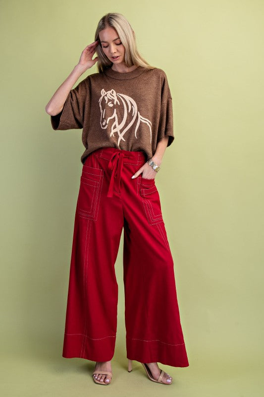 Wide Leg Linen Pants