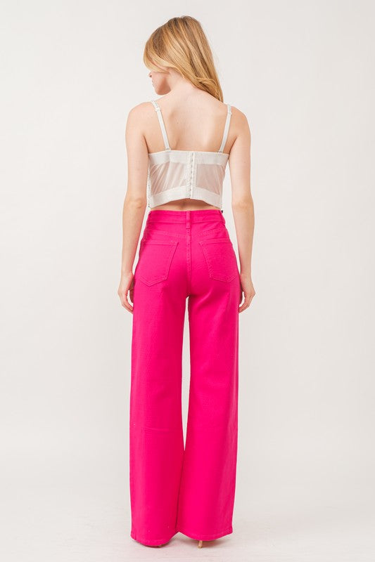 Hot Pink Rhinestone Jeans - Twisted Sisters Shoetique