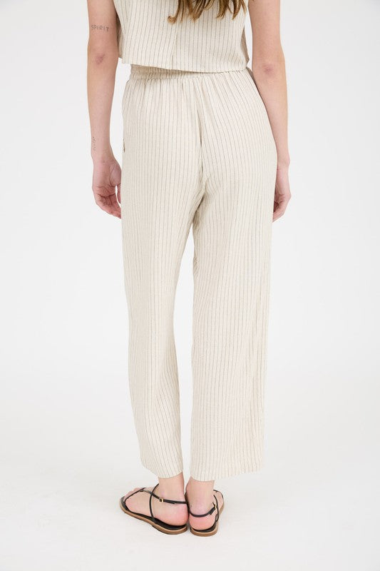 Straight Leg Linen Pants