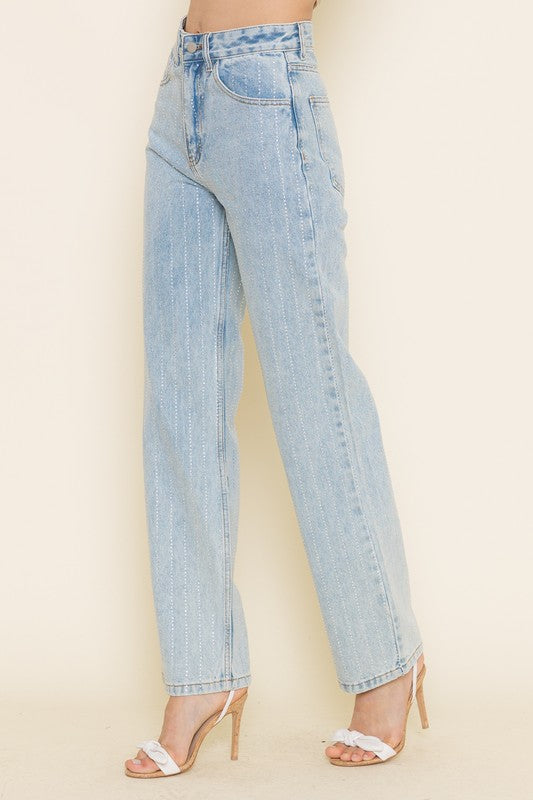 Glam Rhinestone Jeans