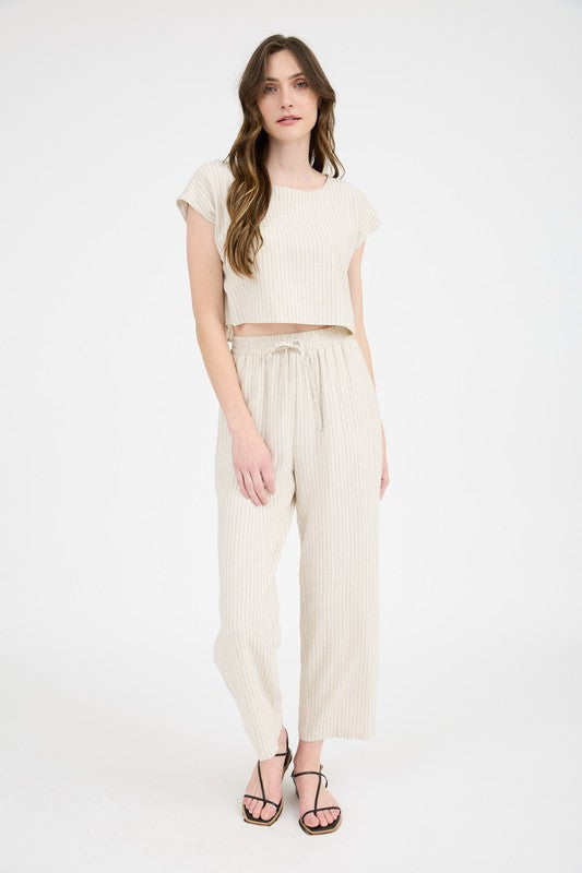 Straight Leg Linen Pants