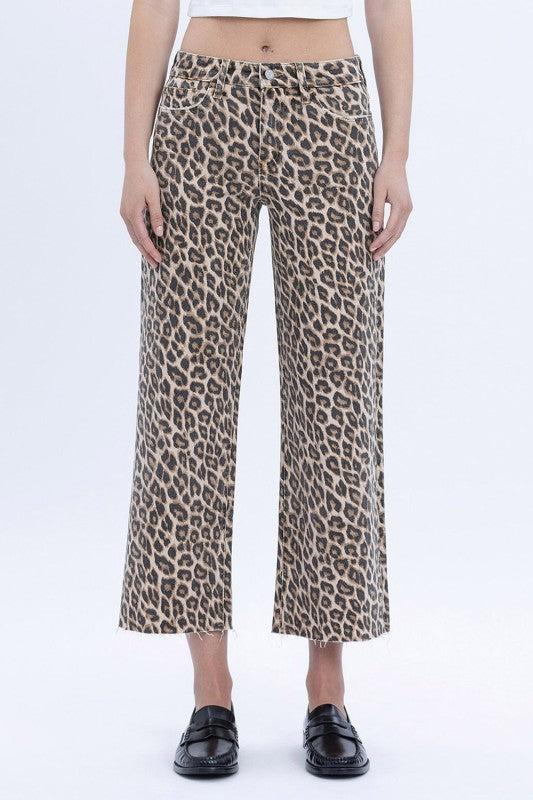 Vervet-Animal Print Crop Jeans