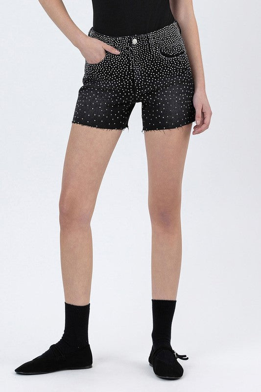 Rhinestone A-Line Shorts