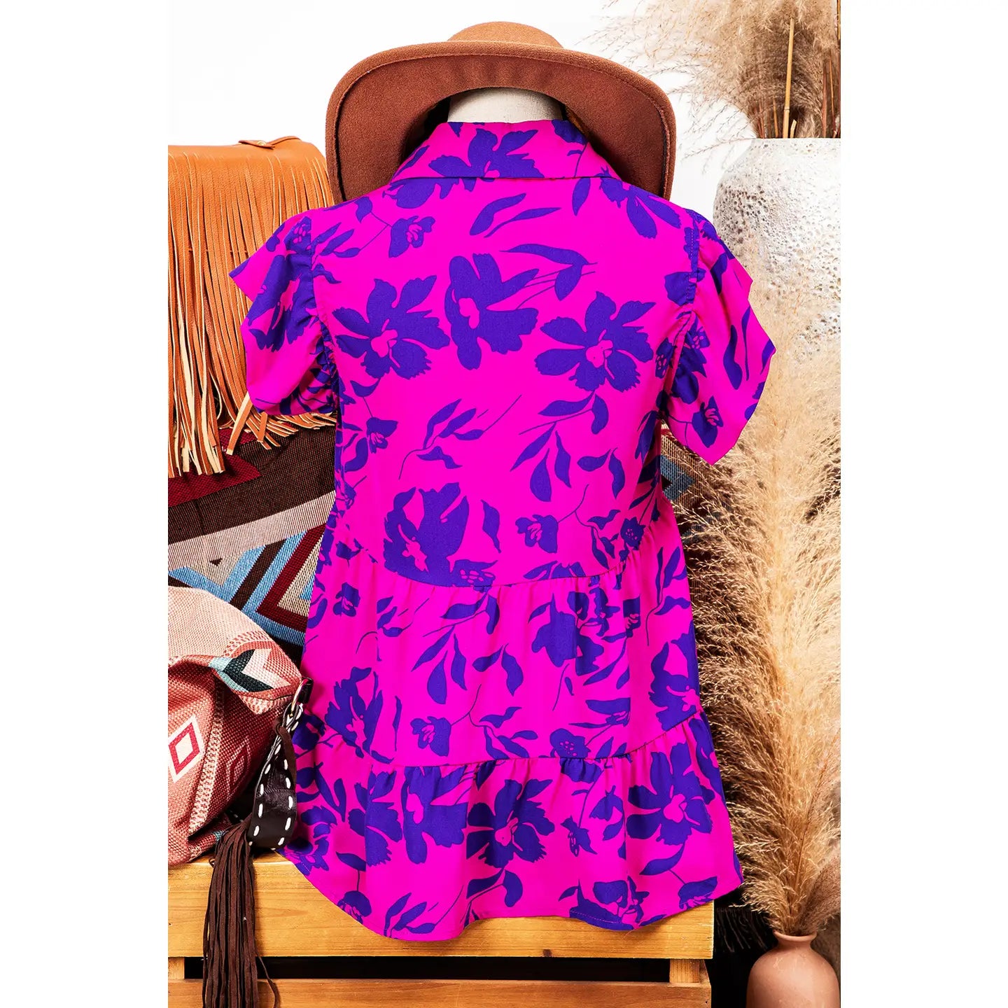 Floral Collar Blouse