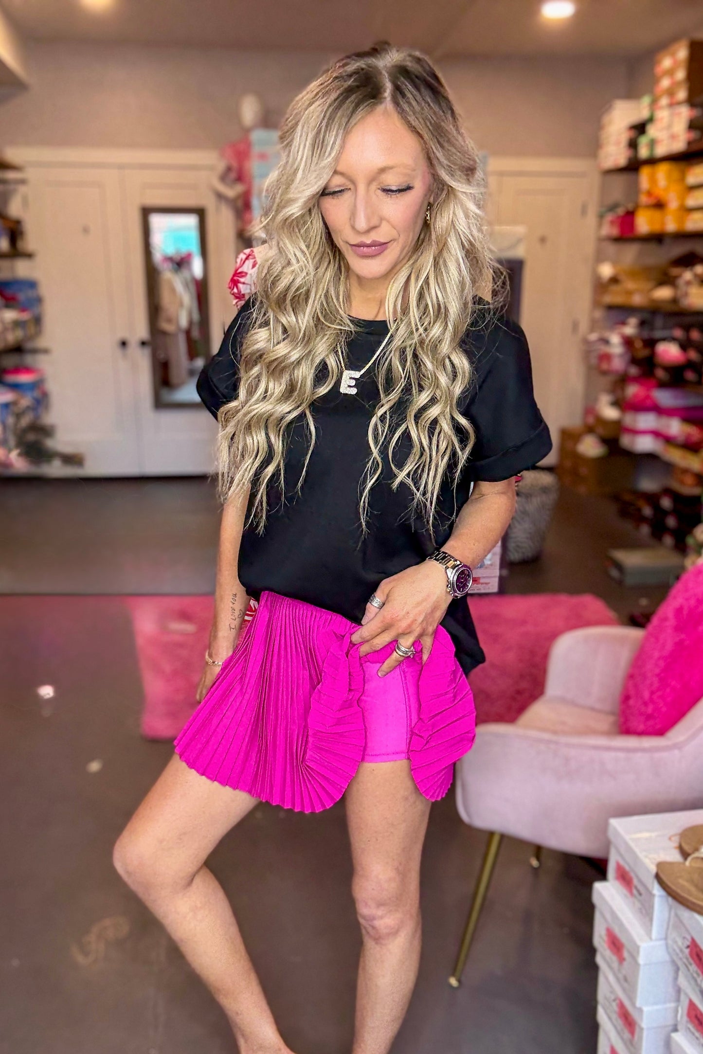 Pleated Skort