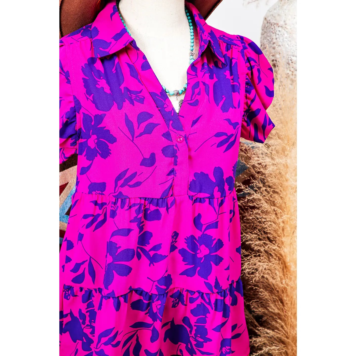 Floral Collar Blouse