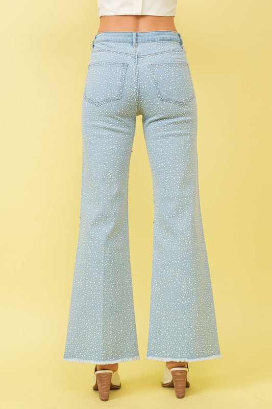 Mid Rise Pearl Jeans
