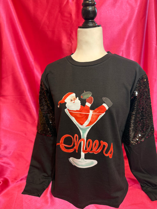 Cheers Santa Long Sleeve