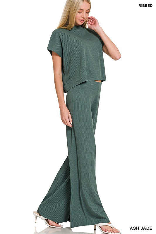 Ribbed Pant Set