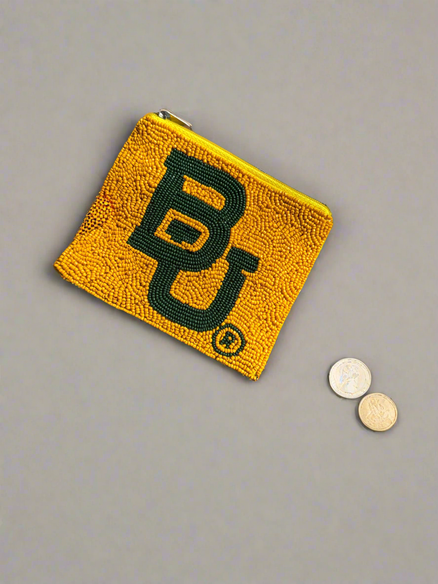 Baylor Beaded Coin Pouch