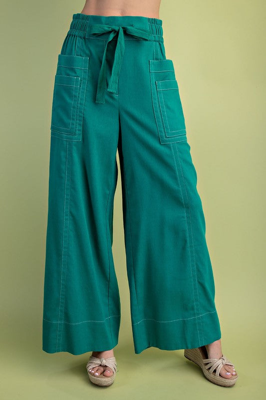 Wide Leg Linen Pants