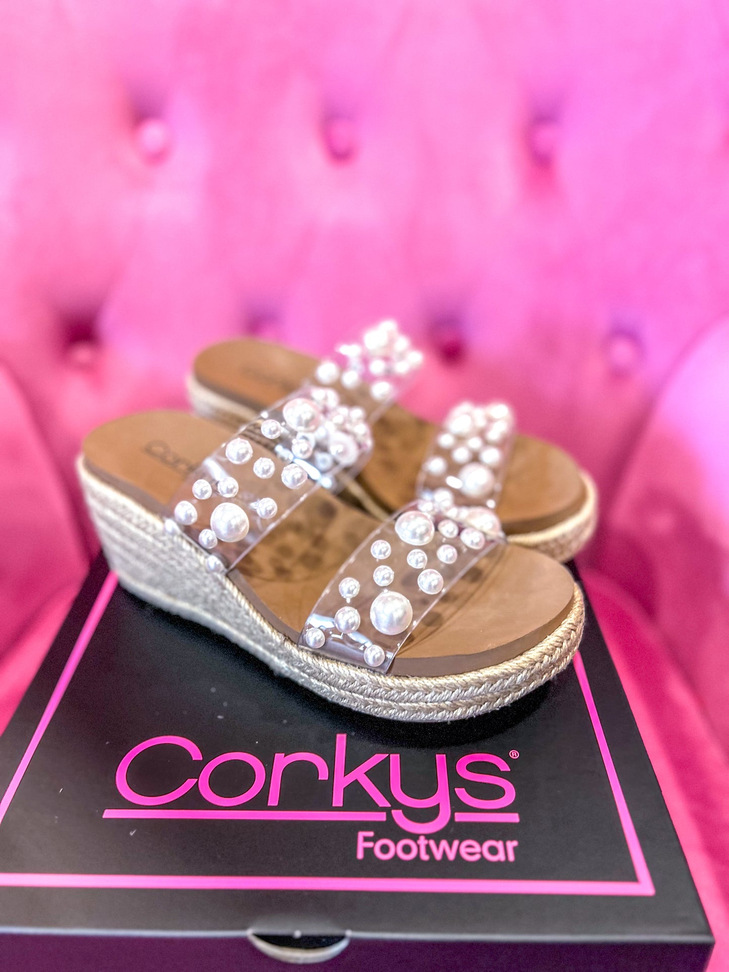 Corkys-She’s Here Pearl Wedge