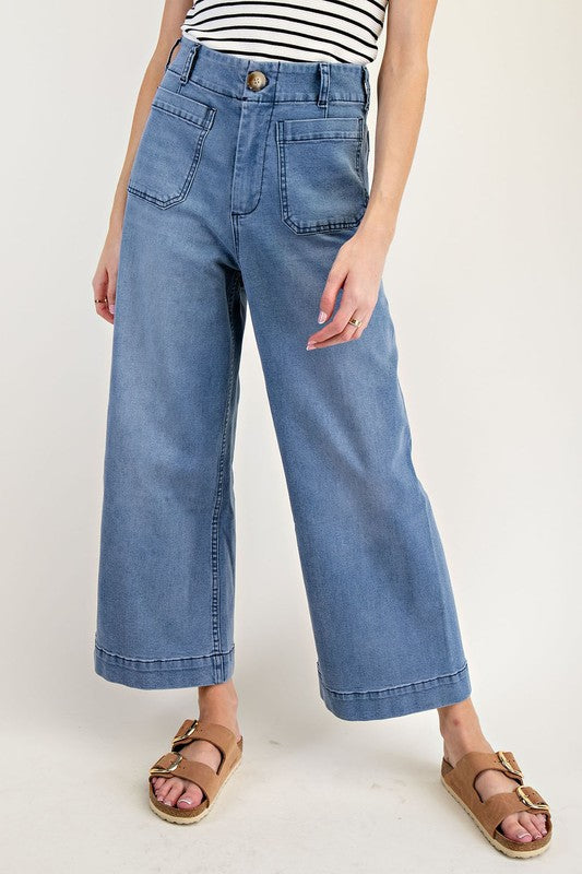 Straight Leg Trouser Crop Jeans