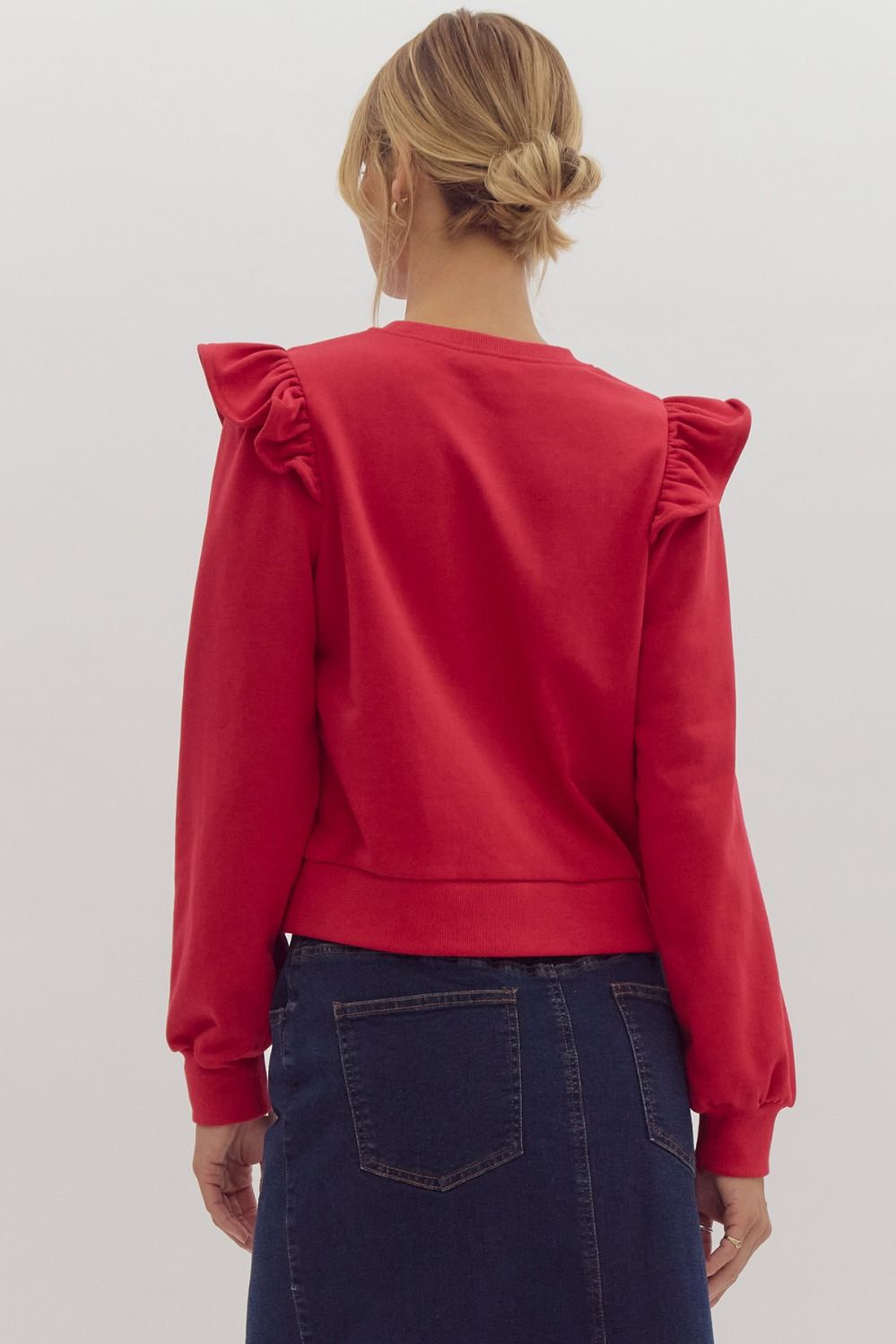 Red Sequin Pullover