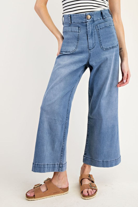 Straight Leg Trouser Crop Jeans