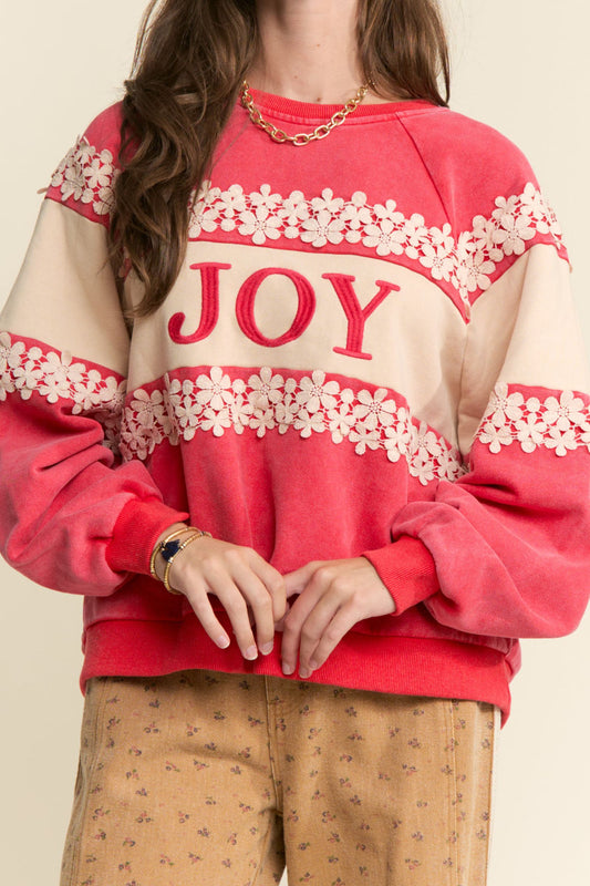Floral Lace Joy Pullover