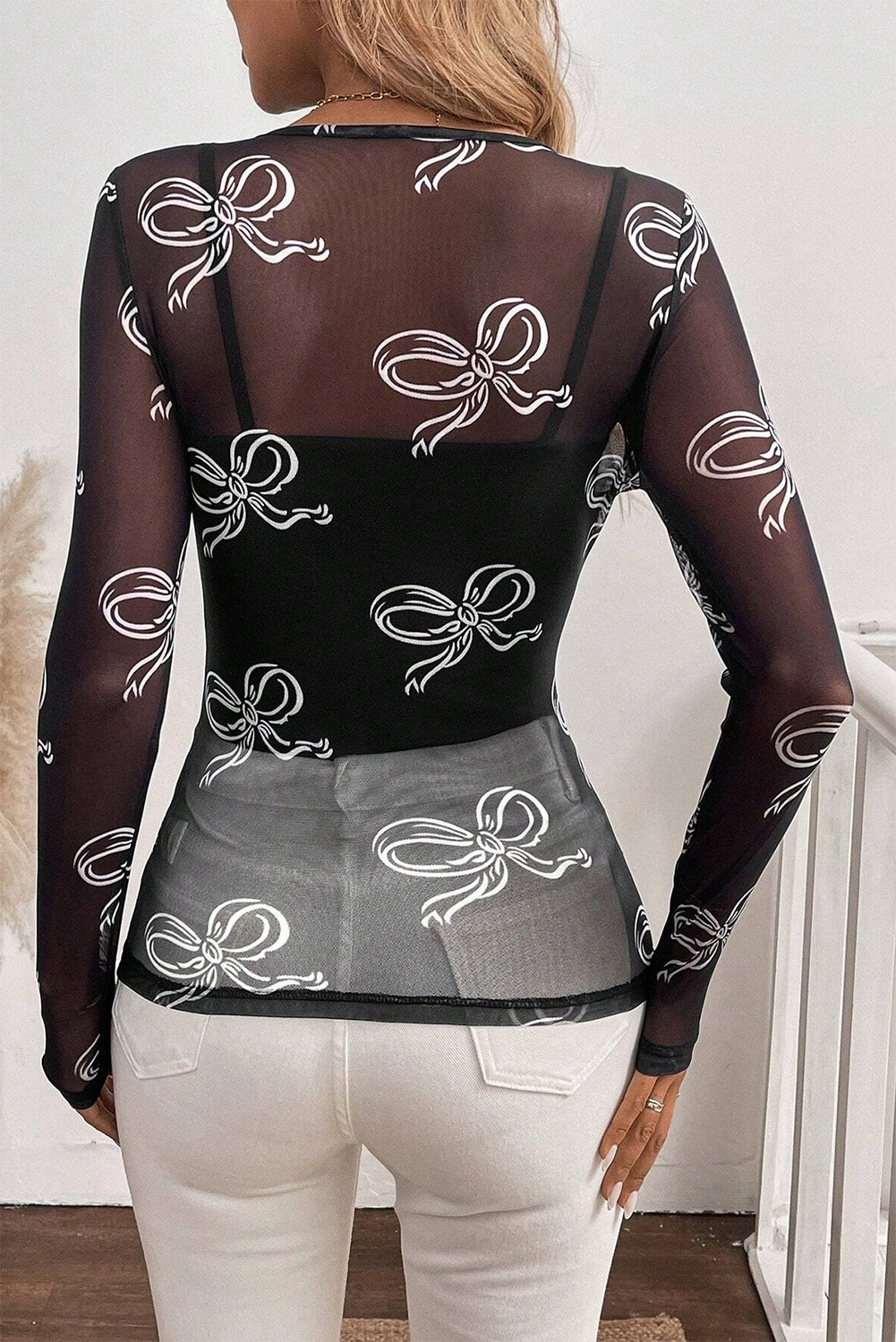 Round Neck Bow Top