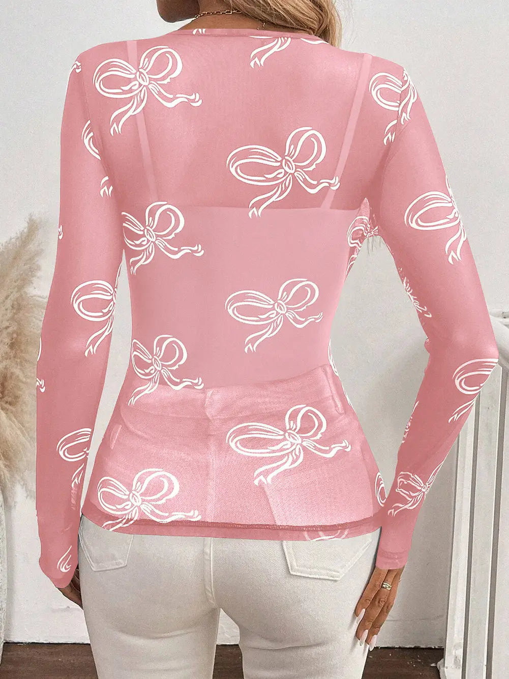 Round Neck Bow Top