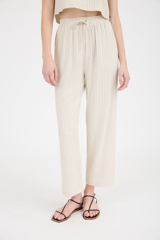 Straight Leg Linen Pants