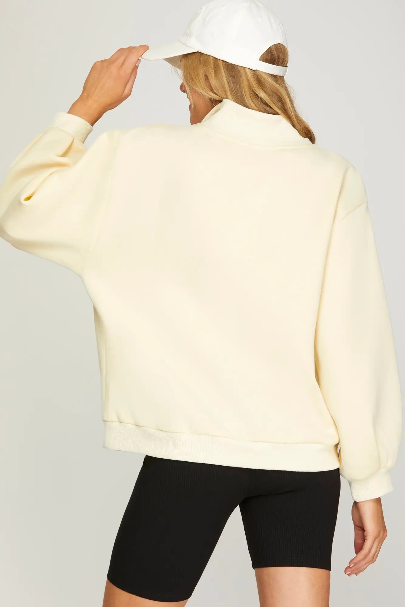 Cream Half Zip Top