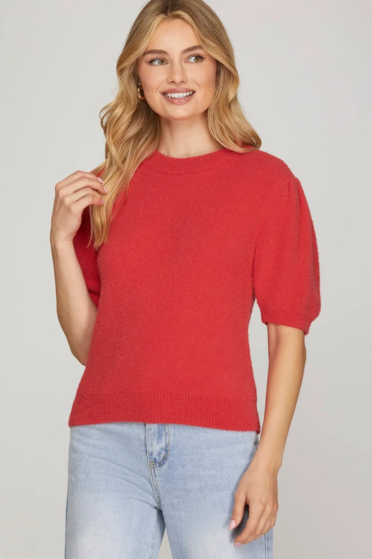 Round Neck Sweater Top