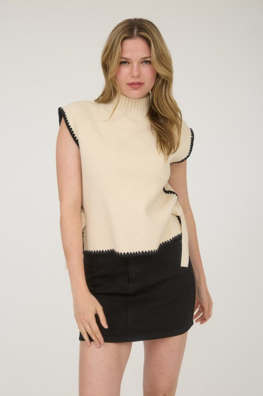 Stitch Side Tie Sweater