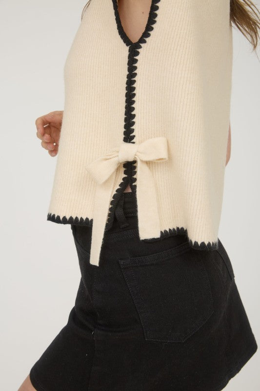 Stitch Side Tie Sweater