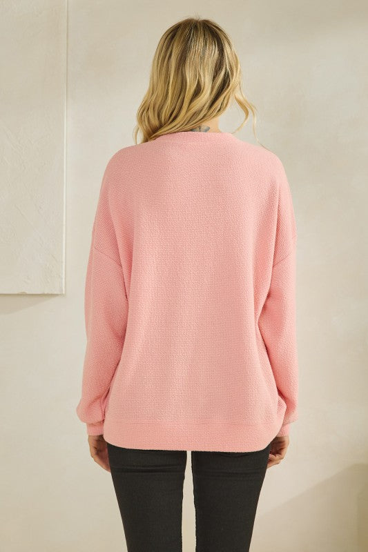 Pink Holly Jolly Pullover