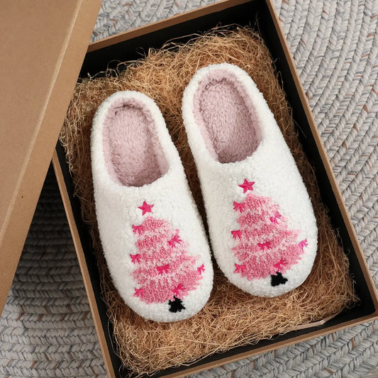 Pink Tree Slippers