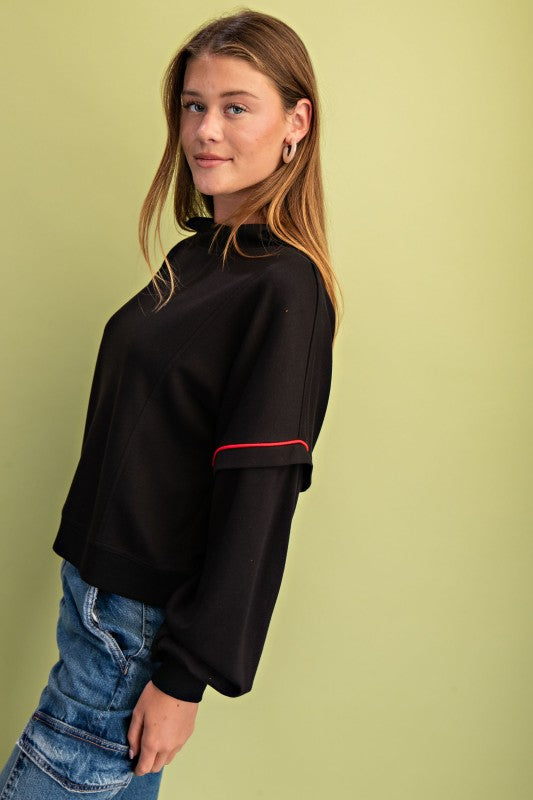 Black Knit Pullover