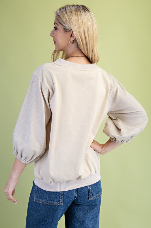 Mix Fabric Top