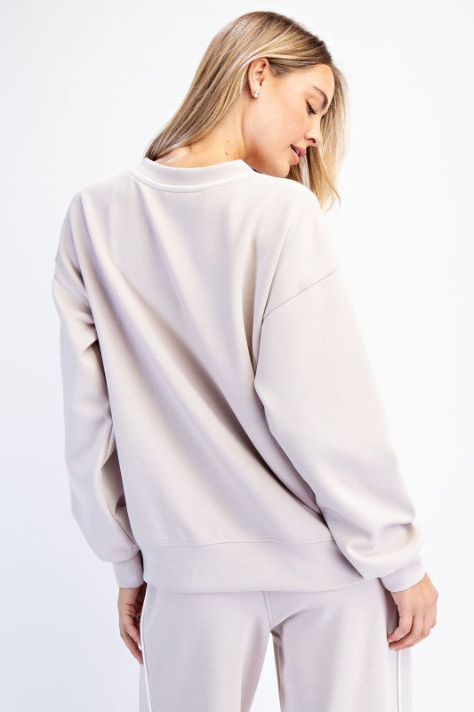 Mocha VNeck Pullover