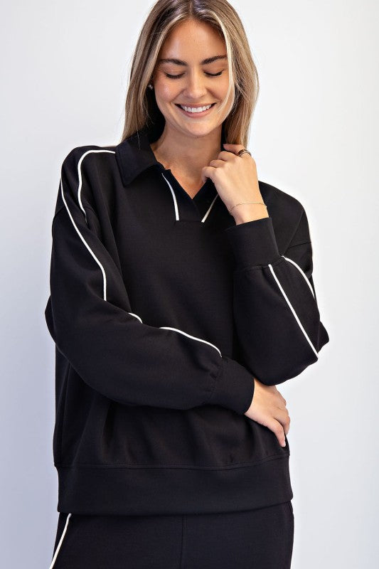 Collared Polo Pullover