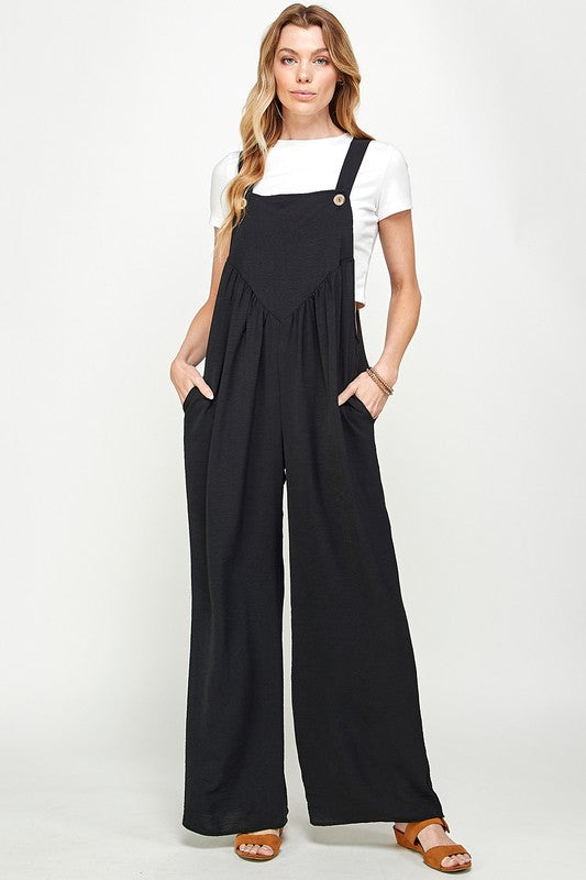 Wide Leg Overalls - Twisted Sisters Shoetique