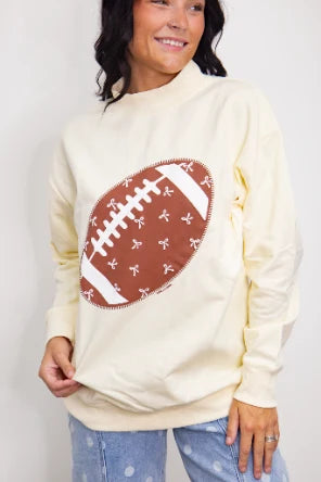 Friday Night Lights Football Mock Neck Sweatshirt