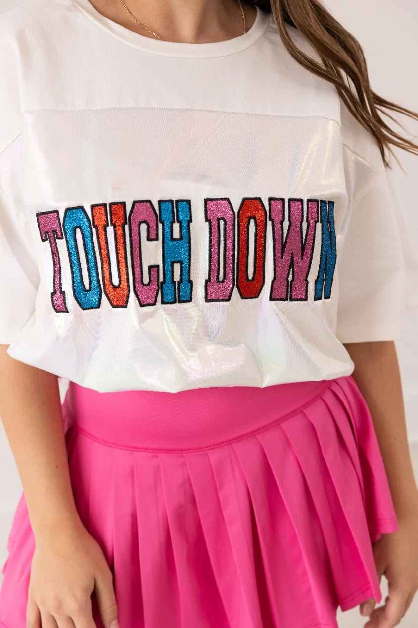 Shine at Kickoff Touchdown Glitter Tee