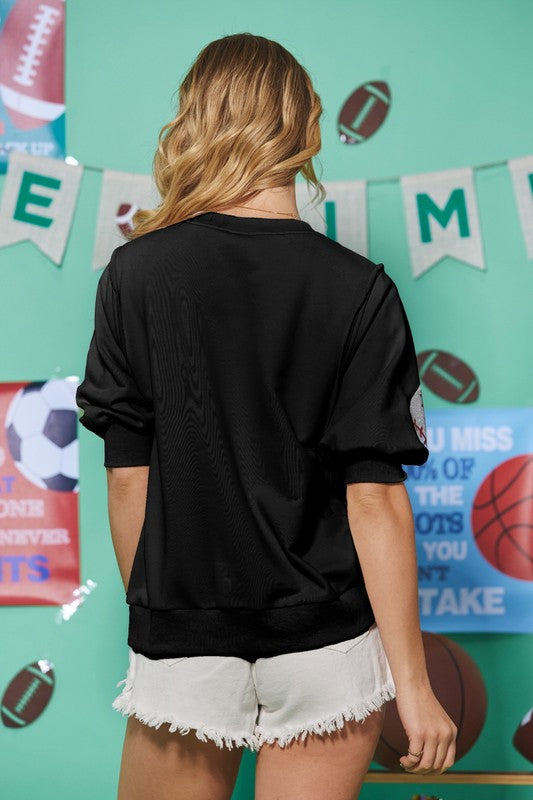 Glitter Baseball Top