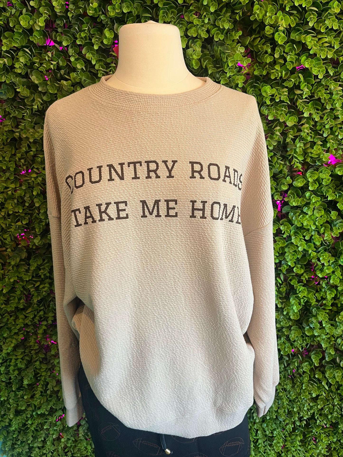 Country Roads Take Me Home Knit Top