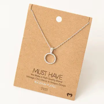 Circle Pendant Necklace