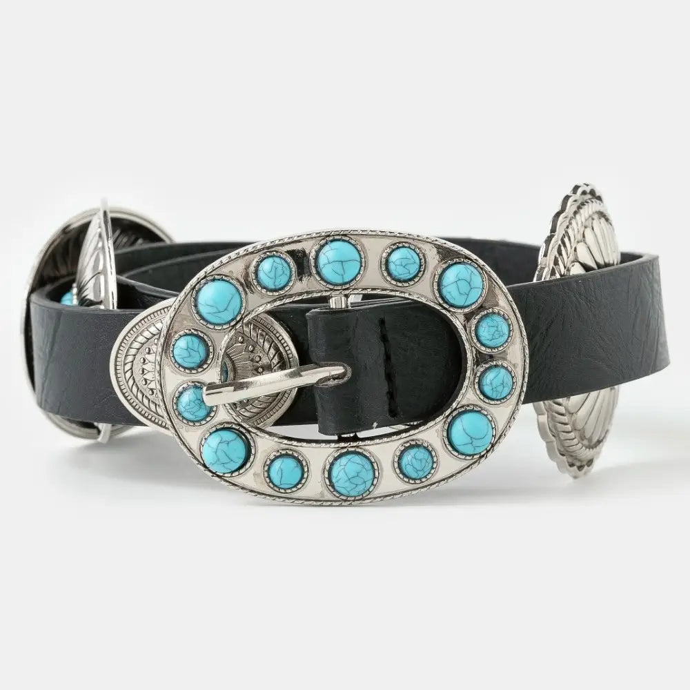 Turquoise Concho Western Belt