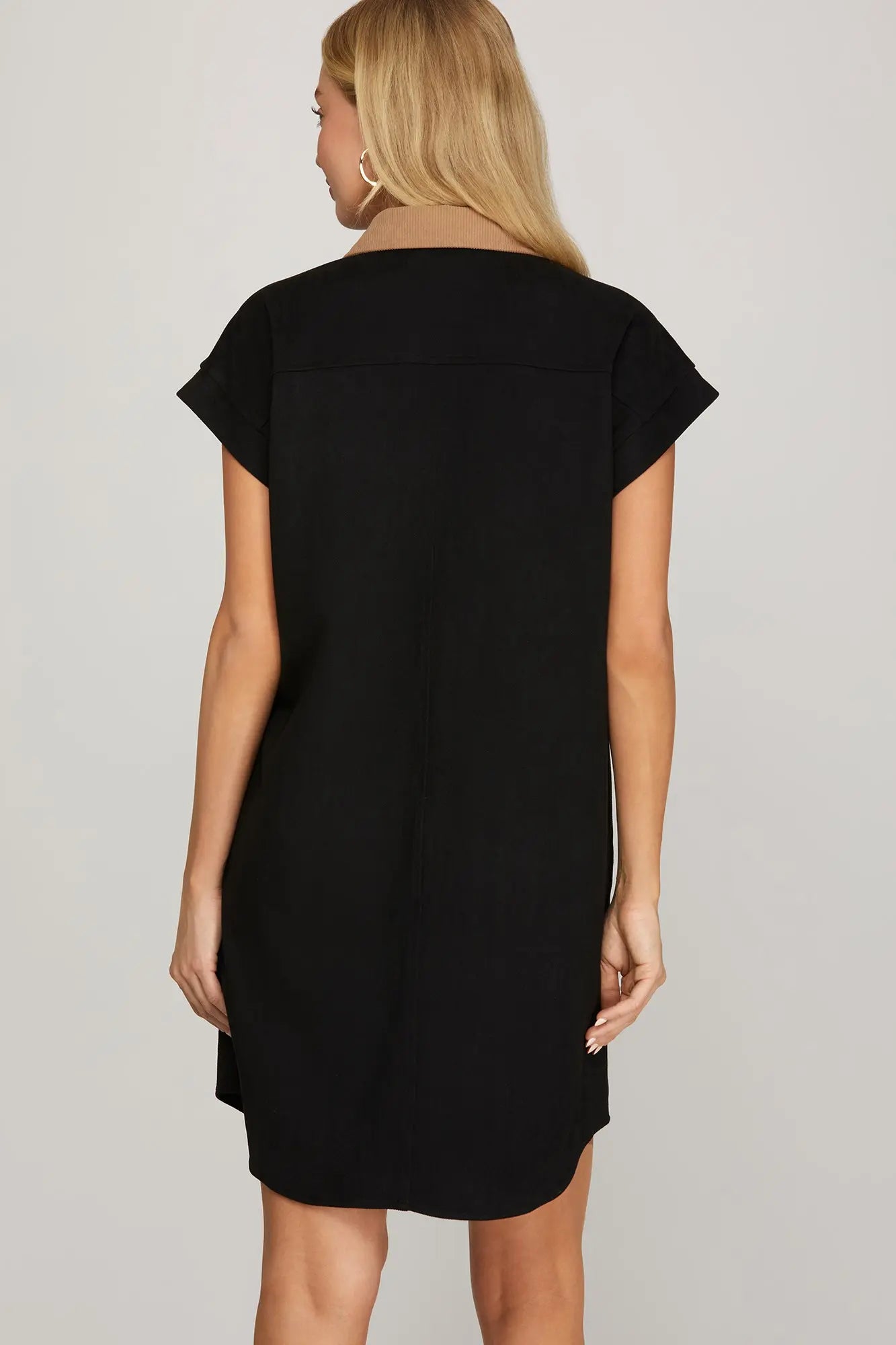The Ranch House Contrast Collar Shirt Dress