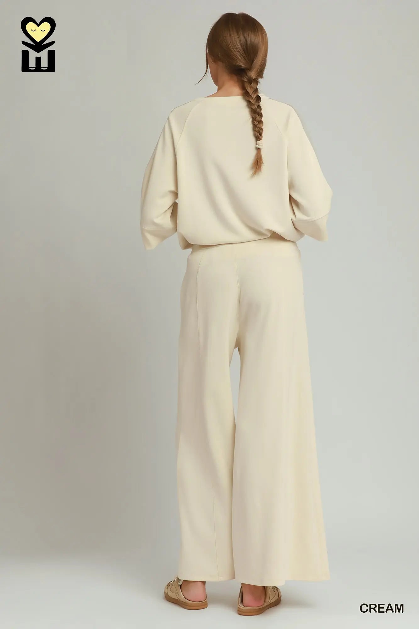 Select LuxeKnit Contrast Sleeve Top – Cream