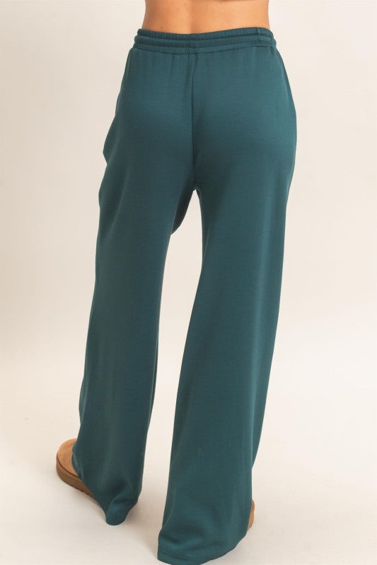 The On Repeat Wide Leg Pants – Deep Green