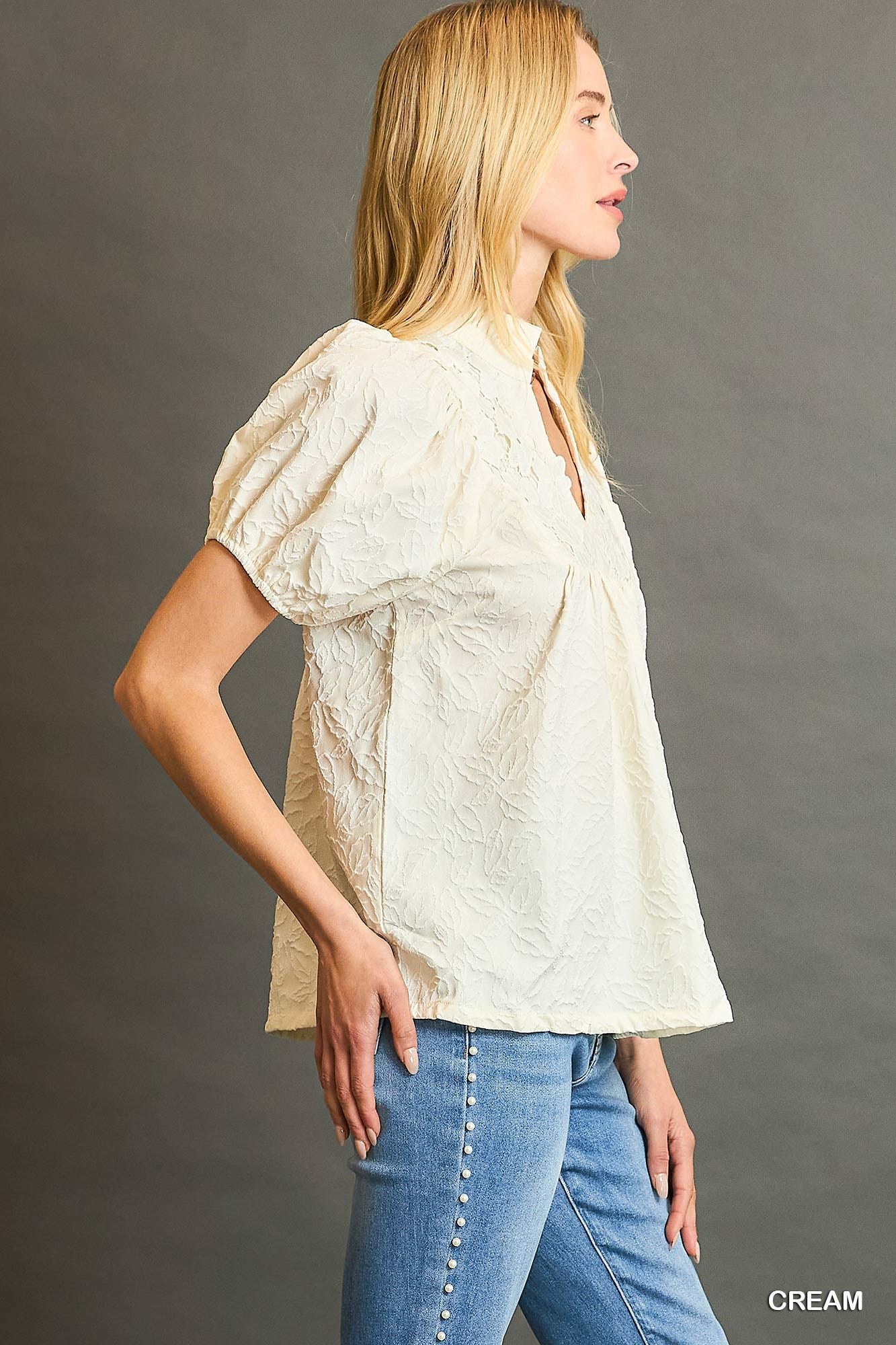 Lace Jacquard Blouse