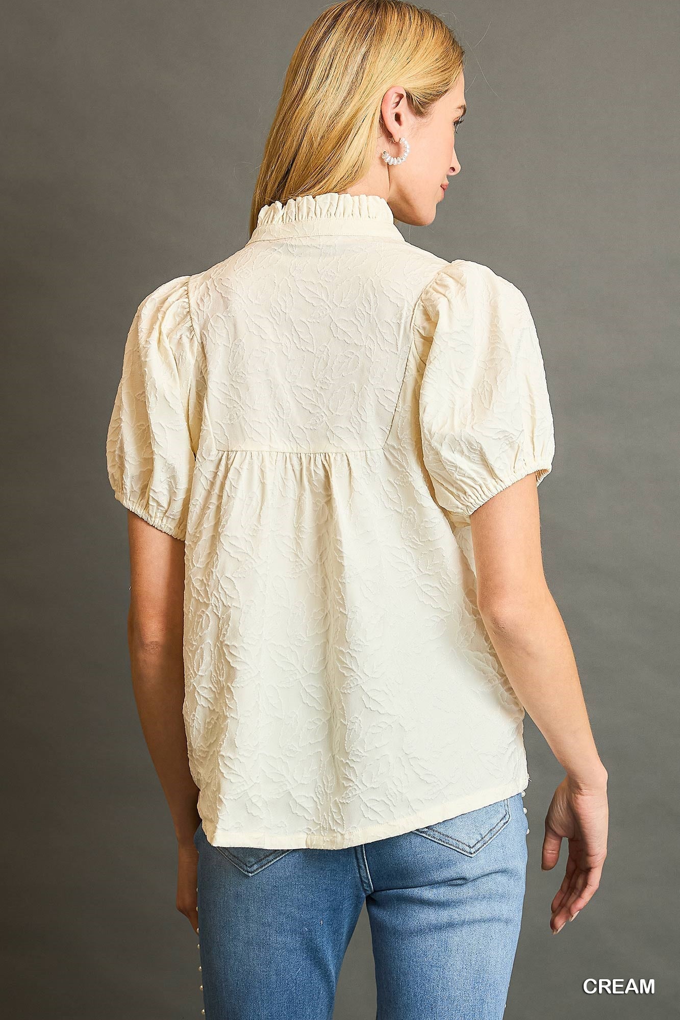 Lace Jacquard Blouse
