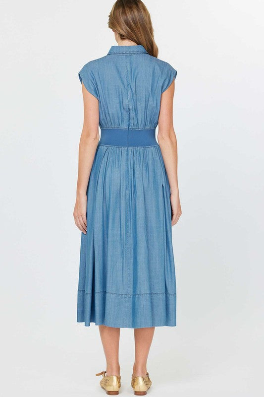 Chambray Midi Dress