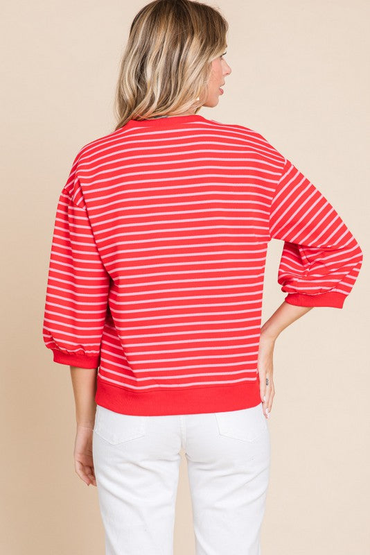 Stripe 3/4 Top