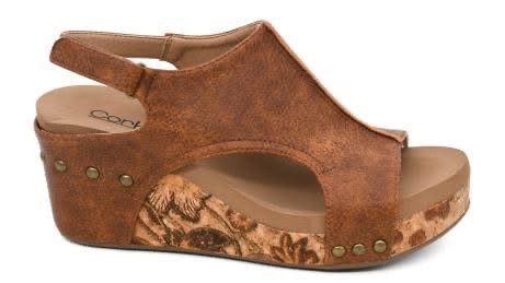 Corkys-Cognac Tumbled Wedges