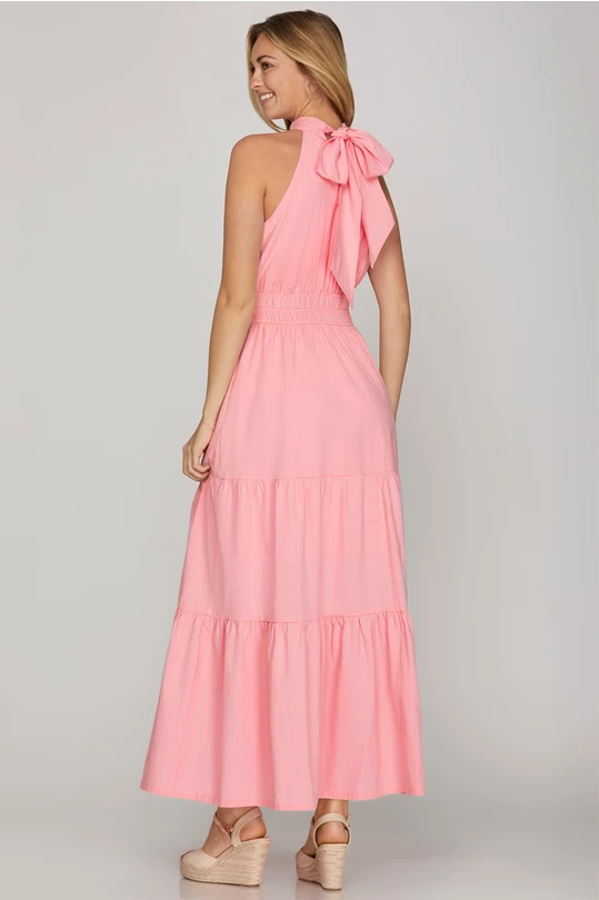 Light Pink Halter Dress
